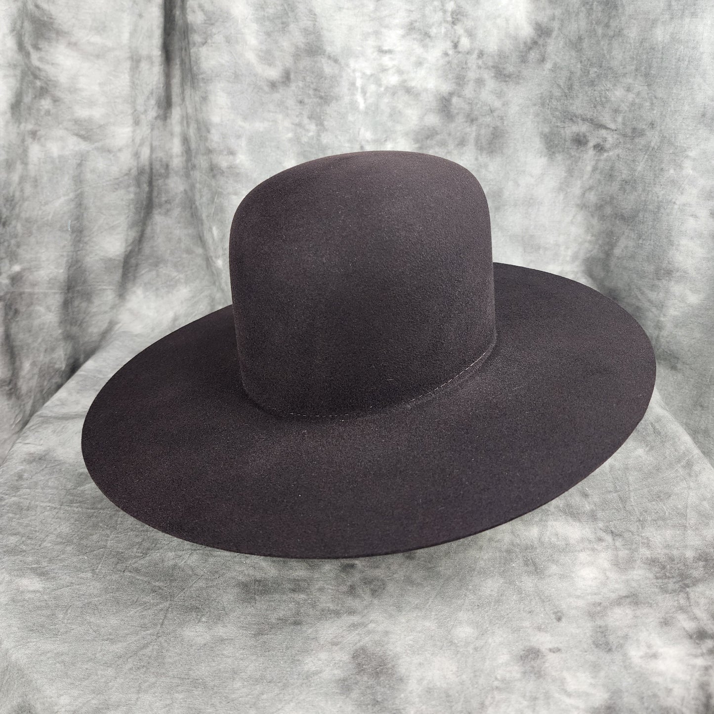 Open Crown, Flat brim, Western Hat 220g. 10x fur
