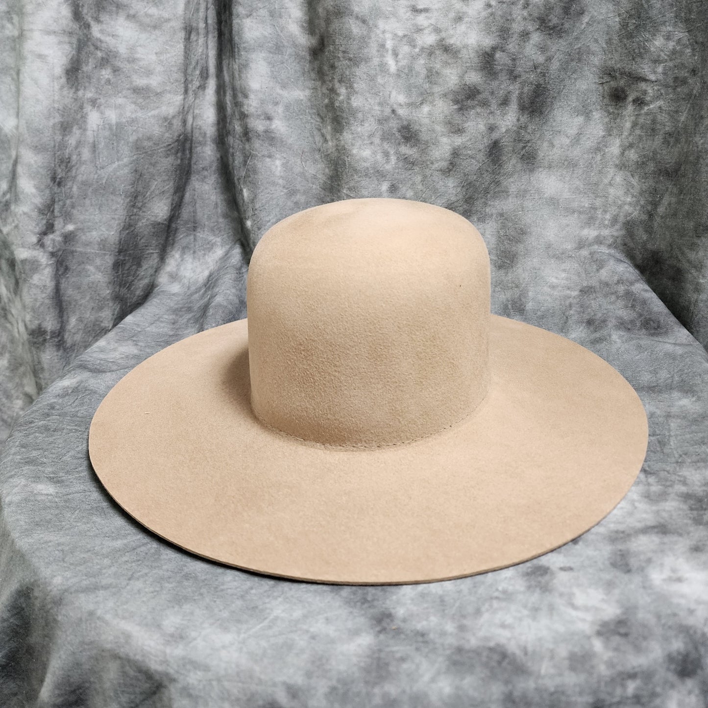 Open Crown, Flat brim, Western Hat 220g. 10x fur